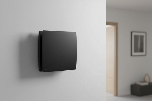 Black bathroom extractor - black,